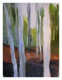 Diptych: Aspens Orange & Red