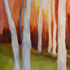 Diptych: Aspens Orange & Red Series II 